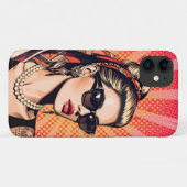 Coques Case-Mate iPhone Pop Art Woman Retro Chic (Dos (Horizontal))