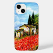 Coques Case-Mate iPhone POPIES EN TOSCANE / Paysage avec champs de fleurs (Verso)