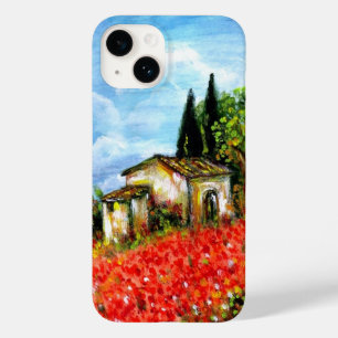 Coques Pour iPhone POPIES EN TOSCANE / Paysage avec champs de fleurs