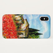 Coques Case-Mate iPhone POPIES EN TOSCANE / Paysage avec champs de fleurs (Dos (Horizontal))