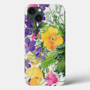 iPhone 13 Case Poppies and Geraniums