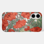 Coques Case-Mate iPhone Poppies Art Nouveau (Verso (horizontal))
