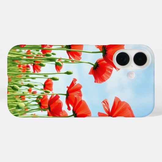 Coques Case-Mate iPhone Poppies d'été (Verso (horizontal))