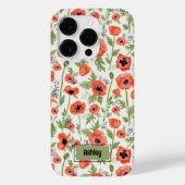 Coques Case-Mate iPhone Poppies Orange Floral Pattern (Verso)