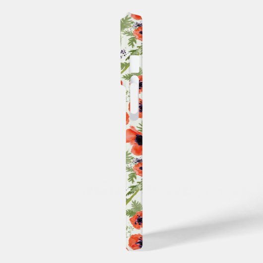 Coques Case-Mate iPhone Poppies Orange Floral Pattern (Verso / Gauche)