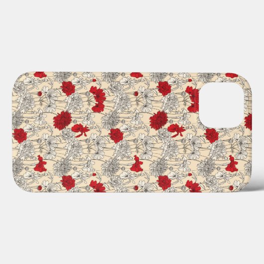 Coques Case-Mate iPhone Poppies rouges (Verso (horizontal))