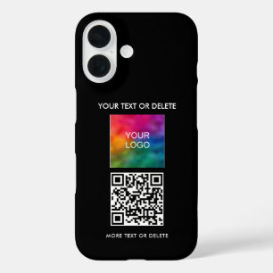 Coques iPhone 16 Populaire Elegant Modèle Ajouter QR Code Télécharg