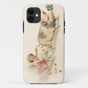 Etui iPhone Case-Mate Porc vintage drôle mignon et ange fonctionnant