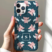 Coques Case-Mate iPhone Porcs Volants Célestes Étoilés Monogrammés