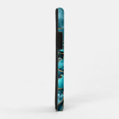 Coques Case-Mate iPhone Porte de Parties scintillant Turquoise bleue et or (Dos/Droite)