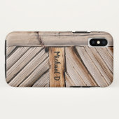 Coques Case-Mate iPhone Porte en bois rustique personnalisable avec verrou (Dos (Horizontal))