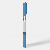 Coques Case-Mate iPhone Porte en or bleu argenté en marbre (Verso / Droite)