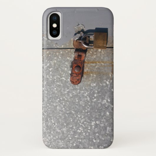 Coques Case-Mate iPhone Portes en acier verrouillées avec cadenas rouillé (Dos)