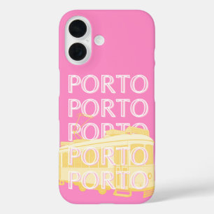 Coques iPhone 16 Porto Travel Art, Portugal, Rose