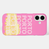 Coques Case-Mate iPhone Porto Travel Art, Portugal, Rose (Verso (horizontal))