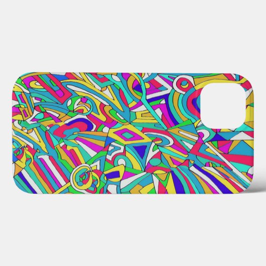 Coques Case-Mate iPhone Portrait Abstrait (Verso (horizontal))