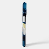 Coques Case-Mate iPhone Portrait Abstrait bleu jaune intense Artistique (Verso / Droite)