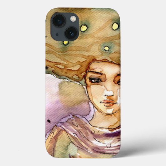 Coques Case-Mate iPhone Portrait Abstrait et jolie femme (Verso)