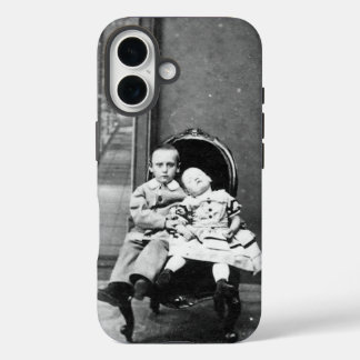 Coques iPhone 16 Portrait antique hantant de frères et sœurs