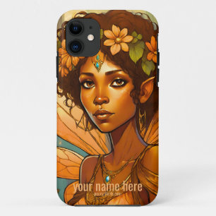 Case-Mate iPhone CASE PORTRAIT BLACK GIRL WOODLAND FAIRY EARTHTONES