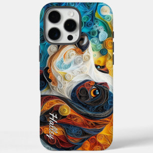 Coques iPhone 16 Pro Max Portrait coloré de Hound Basset