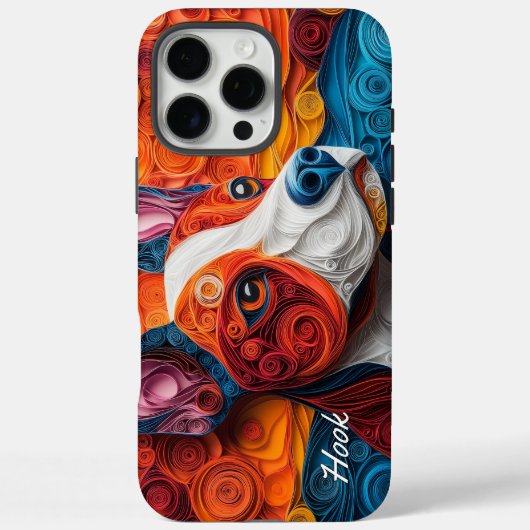 Coques Case-Mate iPhone Portrait coloré Pitbull Terrier (Verso)