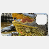 Coques Case-Mate iPhone Portrait d'alligator. Face à face (Verso (horizontal))