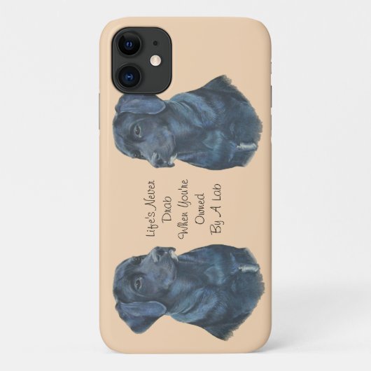 Coques Case-Mate iPhone portrait d'animal de compagnie photo black labrado (Dos)