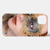 Coques Case-Mate iPhone Portrait d'Art Masqué Vénitien Élégant (Verso (horizontal))