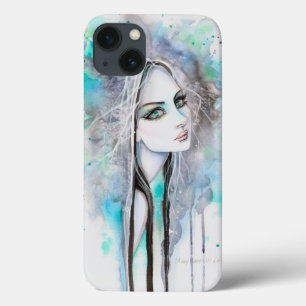 iPhone 13 Coque Portrait d'art moderne aquarelle d'un fantôme aux