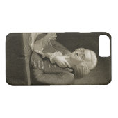 Coques Case-Mate iPhone Portrait de Benjamin Franklin, gravé par Thomas (Dos (Horizontal))