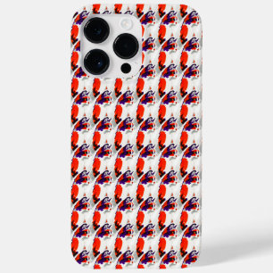 Coque Pour Pour iPhone 14 Pro Max Portrait de chat - Art Graphique Gras Orange et Vi