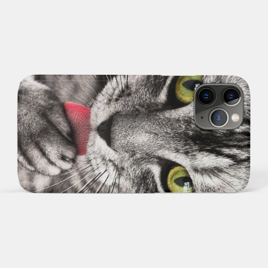 Coques Case-Mate iPhone Portrait de chat mignon (Dos (Horizontal))