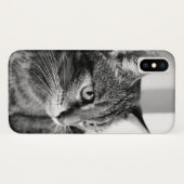 Coques Case-Mate iPhone Portrait de chat - penseur (Dos (Horizontal))