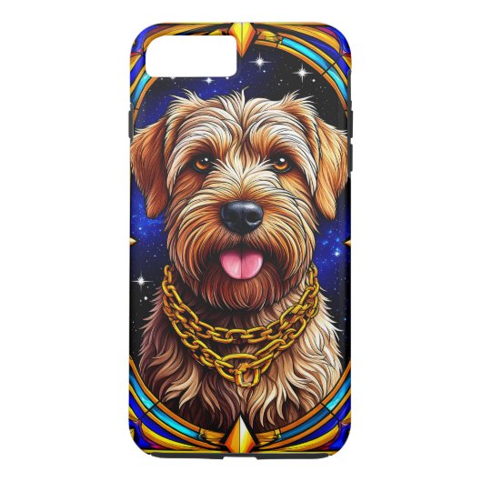 Coques Case-Mate iPhone Portrait de Chien Majestic en verre de verre (Dos)
