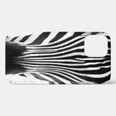 Coques Case-Mate iPhone Portrait de closeup en noir et blanc d'un zèbe (Verso (horizontal))