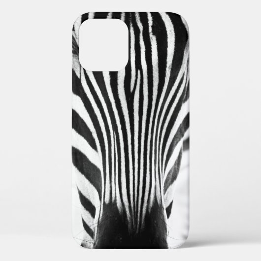Coques Case-Mate iPhone Portrait de closeup en noir et blanc d'un zèbe (Verso)