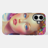 Coques Case-Mate iPhone Portrait de couronne éthérée (Verso (horizontal))