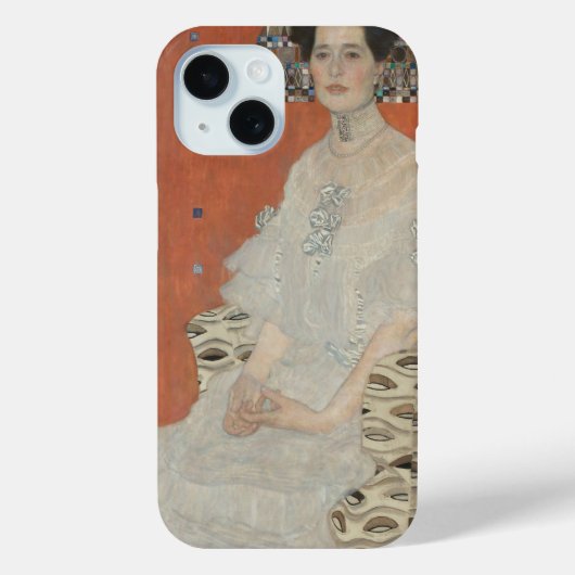 Coques Case-Mate iPhone Portrait de Fritza Riedler par Gustav Klimt (Verso)