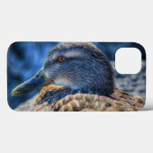 Coques Case-Mate iPhone Portrait de la faune de Mallard Duck (Verso (horizontal))