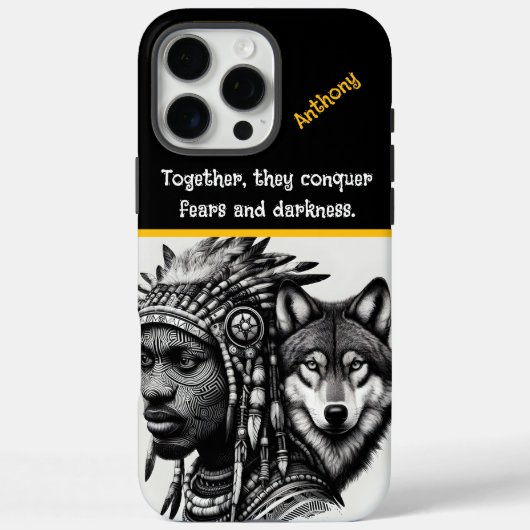Coques Case-Mate iPhone Portrait de l'esprit loup-humain mélange (Verso)