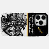 Coques Case-Mate iPhone Portrait de l'esprit loup-humain mélange (Verso (horizontal))