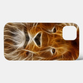 Coques Case-Mate iPhone Portrait de Lion (Verso (horizontal))