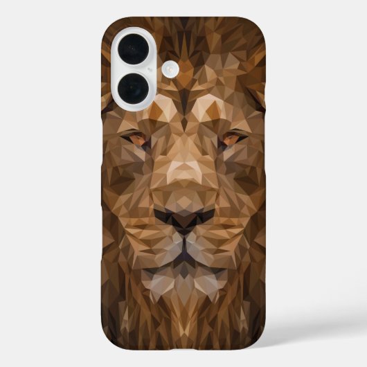 Coques Case-Mate iPhone Portrait de lion géométrique (Verso)