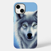 Portrait de loup gris et blanc