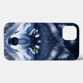 Coques Case-Mate iPhone Portrait de Loup Mystique Art (Verso (horizontal))