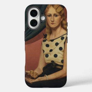 Coques iPhone 16 Portrait de Nan Wood Graham par Grant Wood