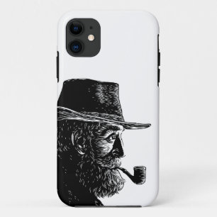 Case-Mate iPhone Case Portrait de point et de ligne : Vieux Homme Sage F