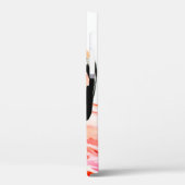 Coques Case-Mate iPhone Portrait de profil d'oiseau rose Flamant rose, bea (Verso / Gauche)