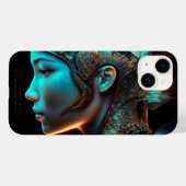 Coques Case-Mate iPhone Portrait de profil japonais Electro Cyberpunk (Verso (horizontal))